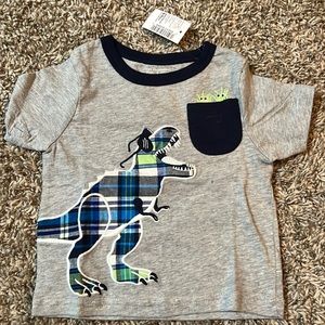 new toddler boy shirt with dino’s on it